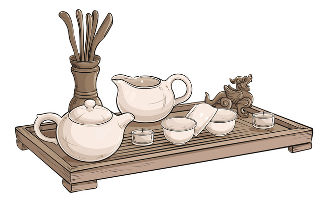 茶韵绘心 手绘茶具设计素材的艺术魅力