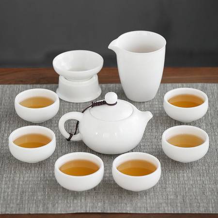 苏氏陶瓷 羊脂玉茶具套装，以德化“中国白”演绎功夫茶道之美